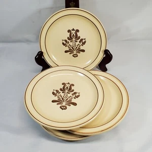 Pfaltzgraff Village Salad Plates P Castle Vintage Set of 4 USA 7 1/8" Dishes - Picture 1 of 5