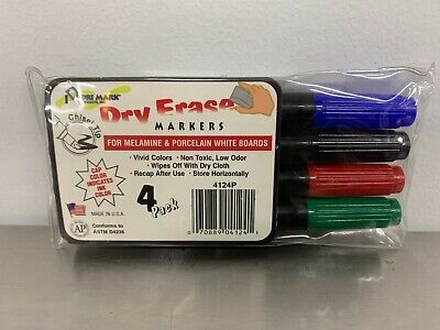 Dri Mark Dry-Erase Markers - 4 Pack Chisel Tip • 5.75$