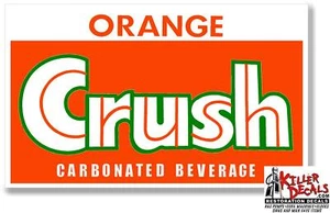(OC-202) 18"" x 11"" NARANJA CRUSH carbinada SODA COCA COLA PEPSI PEGATINA - Imagen 1 de 1