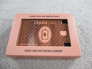 Aquavault Charge Card Pink Portable Charger Credit Card Sized Thin 2300 mAh AV10 - Picture 1 of 2