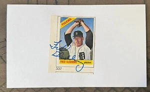 FRED GLADDING SIGNED 3"X5" INDEX CARD MLB DETROIT TIGERS AUTO AUTOGRAPH D 2015 - Picture 1 of 1