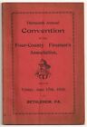 1910 Covention of the Four-County Fireman's Association Program  Bethlehem, Pa.