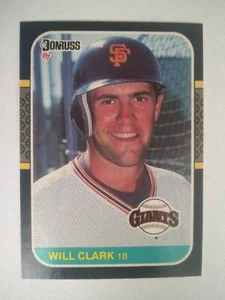 1987 Will Clark, San Francisco Giants 1B Rookie Donruss Baseballkarte #66, Mt! - Bild 1 von 3