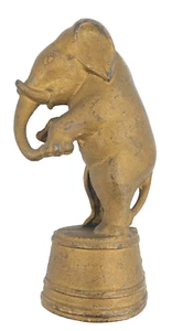Authentic 1920's AC Williams Cast Iron Still Bank Standing Elephant On Tub - Picture 1 of 7