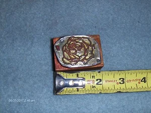 Antique Vintage Letterpress Wooden Printers Block Rose Flower - Picture 1 of 1