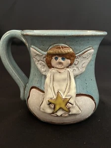Mudworks Studio Art Pottery USA Engel Becher Tasse mit Stern Weihnachten - Bild 1 von 8