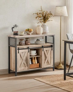 Sideboard Küchenschrank Aufbewahrungsschrank mit 2 Schiebetüren CSL092B50 - Bild 1 von 9