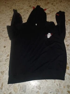 Theme AD2XA Youth Size XXL Hoodie Little Devil Black Red Embroidery - Picture 1 of 6