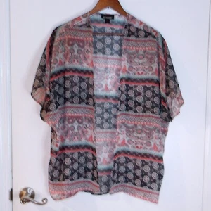Joe Boxer Kimono vorne offen transparent leicht Cover Up Top Gr. M / #6150 - Bild 1 von 5