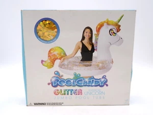 Pool Candy Glitter Rainbow Unicorn Jumbo Pool Tube New 48" Ages 6+ - Picture 1 of 3