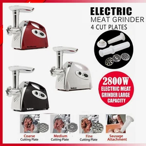 Pro 2800W Electric Meat Grinder Kitchen Food Sausage Mincer 4Blades Tool - Picture 1 of 17