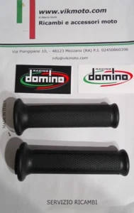 Coppia di manopole moto scooter DOMINO nere 22 mm 24 mm - Picture 1 of 1