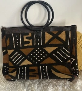 Afrikanische handgefertigte Matschtuch & Leder Handgepäcktasche - Bild 1 von 8