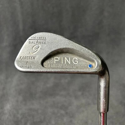 Hierro Ping Karsten I 9, hierro único, punto azul, para hombre, diestro, eje de acero, usado Foto 1 de 4