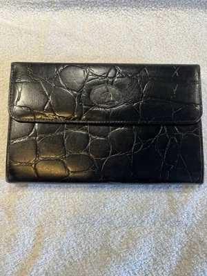 MULBERRY grande porta documenti documenti da viaggio Congo pelle nero  - Immagine 1 di 4