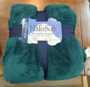 NEW Adirondack Plush Full Queen Blanket Aqua Green 90” X 90” - Picture 1 of 5
