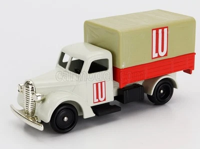 MODELLINO CAMION STATICO FORD CANVAS BACK TRUCK LU 1939 BIANCO ROSSO SCALA 1/50 - Immagine 1 di 3