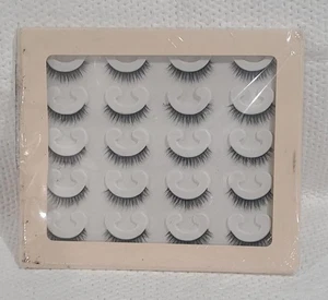 Pestañas cortas aspecto natural 6D pestañas visón tenue 10 pares 100 % hechas a mano - Imagen 1 de 5