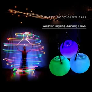 LED-Poi-Bälle Gutes Gewicht 9 Modi Verdicktes Seil Poi-Bälle Unterer 2^ - Bild 1 von 11