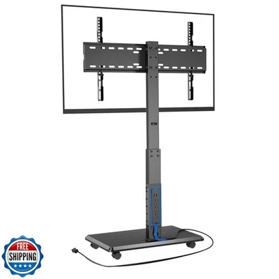 Afaloona Soporte de TV Rodante con Toma de corriente, Soporte de TV Móvil para 32-75 Pulgadas T Foto 1 de 4