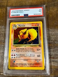 Pokemon 1999 Jungle FLAREON Holo #3 PSA 7 Near Mint RARE - Picture 1 of 2