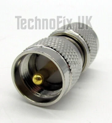 PL259 UHF male to male barrel coupler (UHF M to UHF M) - Image 1 of 2