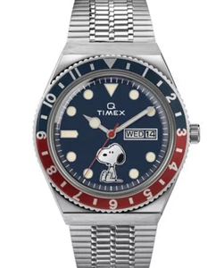 Authentic New Q TIMEX x Limited SNOOPYDay-Date Japanese Mvnt🇯🇵Watch 70th Annv. - Picture 1 of 24