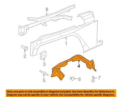 CHRYSLER OEM 07-18 Wrangler JK Componentes de guardabarros - Forro de guardabarros 55157117AI Foto 1 de 2