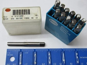 BESLY 5/16"-24NF 4-FLUTE GH3 HIGH SPEED BOTTOMING TAPS (12 PCS) - Imagen 1 de 2