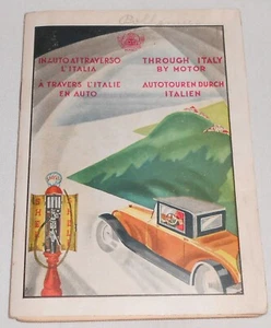 1930 Vintage SHELL OIL Through Italy By Motor PAMPHLET w/Maps and Travel Info. - Picture 1 of 8