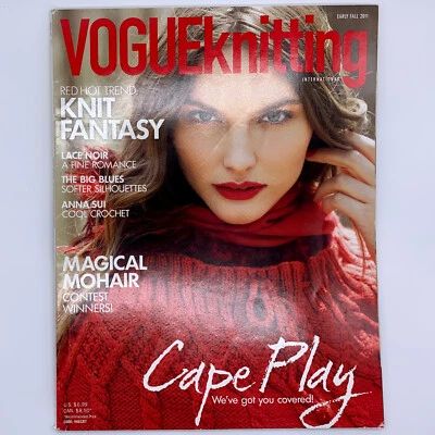 Vogue Knitting International Early Fall 2011 Cape Play Knit Fantasy Lace Noir - Image 1 of 4