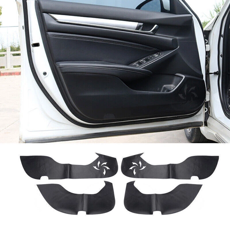 For Honda Accord 2018-22 Carbon Fiber Side Door Bottom Anti Kick Trim Cover 4PCS Foto 1 de 4