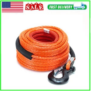 1/2"x100ft 32000lbs Synthetic Winch Rope Winch Line Cable for Trailer Heavy-Duty - Picture 1 of 8