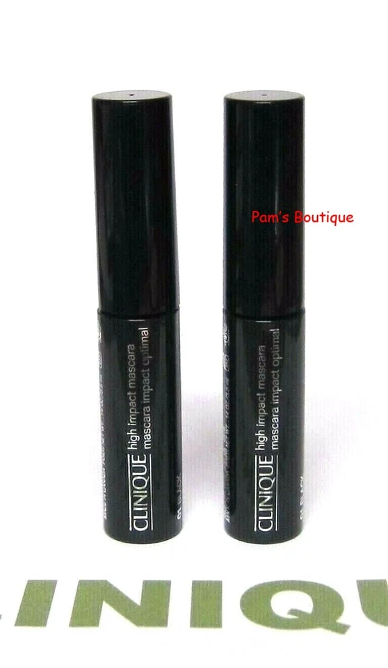 CLINIQUE High Impact Mascara in “01 BLACK" x 2 MINIs (.14oz/3.5mL each) NWOB - Image 1 of 1