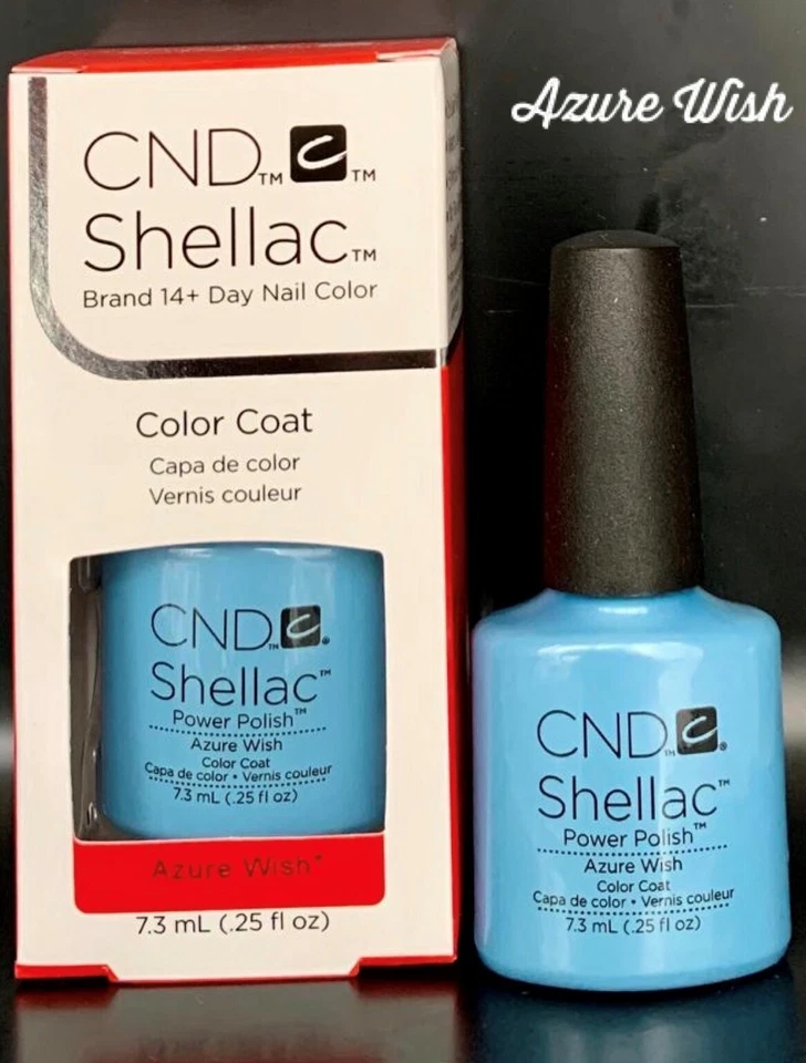 CND SHELLAC GEL NAIL POLISH   AZURE WISH   7.3ml  - Image 1 of 1