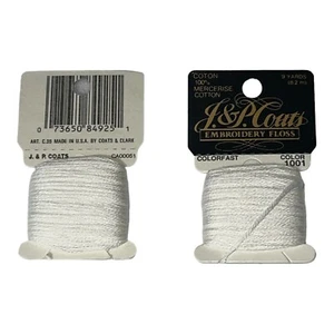 J&P Coats Embroidery Floss Cards 100% Mercerized Cotton Embroidery Cross Stitch - Picture 1 of 2
