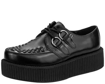 Zapatos TUK Mondo Hi Negro Unisex Cuero Plataforma Creepers Foto 1 de 4