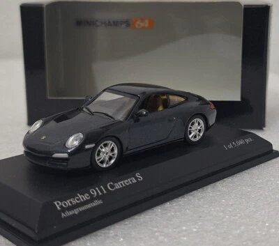 Porsche 911 (997) 2007 Carrera S Dark Grey 1:64 Minichamps EXTREMELY RARE!! - Image 1 of 4