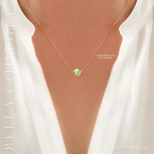 $599 NEW VICTORIAN 18K GOLD .75CT PERIDOT NECKLACE DIAMOND VTG CHAIN PENDANT 14K - Picture 1 of 22