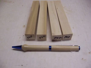 4 bolígrafos de álamo en blanco giro de madera #131 - Imagen 1 de 1