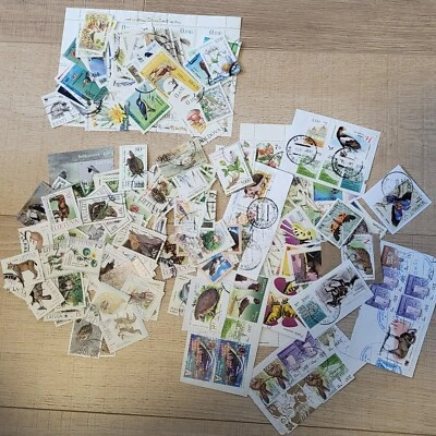 Used Flora Fauna stamp lot Kyrgyzstan Kazakhstan Uzbekistan Estonia Belarus etc. - Image 1 of 4