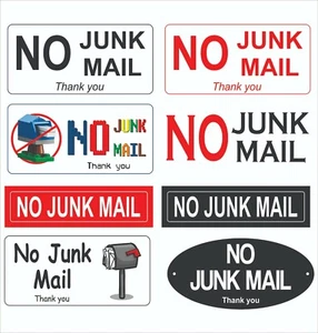 Custom Sticker No Junk Mail Letterbox Stickers Lego Vinyl Decal - Picture 1 of 9