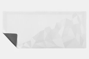 NEW DROP MITO PEGASO Computer DESK MAT 36"x16" White Light Gray Geometric Greek - Picture 1 of 5