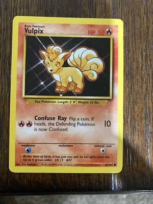 Pokemon Vulpix, 1999 Error, NM, Base Set, 68/102 - Image 1 of 4