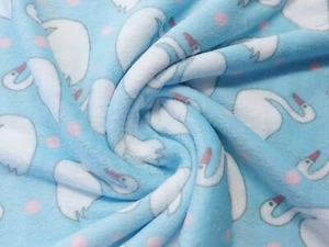 De Doble Cara Super Soft Abrazable Polar Tejido Azul Cisne - Imagen 1 de 3