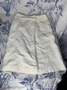 KENZO Paris Made in France 25”W X 27”L Long skirt White Corduroy, Pockets Read - Picture 1 of 14