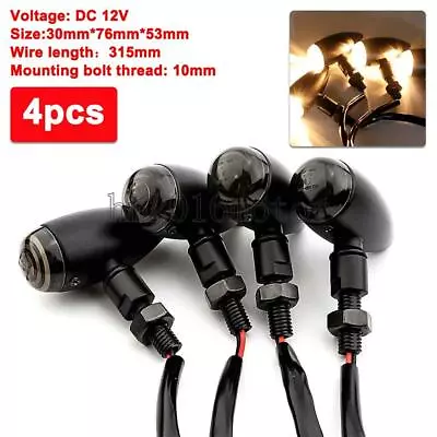 4X 2" aluminium Mini Turn Signals For Honda VTX 1300 1800 TYPE C R S N F T RETRO - Image 1 of 4