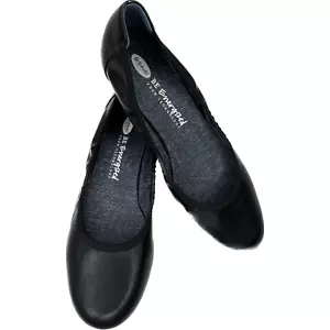 Planos de ballet Dr Scholl's Be Energized Feel Good negros de cuero sintético para mujer 10M - Imagen 1 de 12