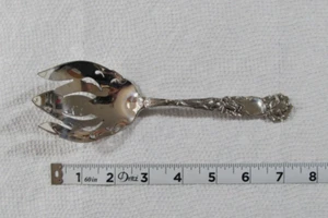 Vintage Alvin Sterling Silver Bridal Rose Pierced Serving Spoon No Mono 84 Grams - Picture 1 of 9