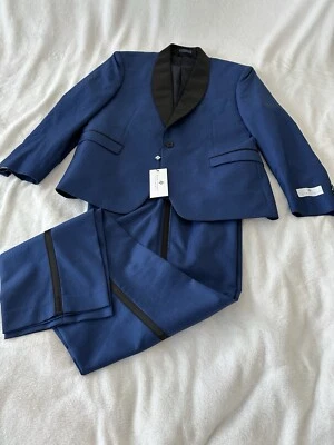 Ryan Seacrest Slim-Fit Stretch Cobalt Blue  Tuxedo Set  Size 44S Pants 36Wx30L - Image 1 of 4